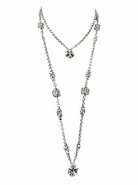 Sergio Gutierrez - SG Liquid Metal As Antique Silver Double Chain Necklace - OS